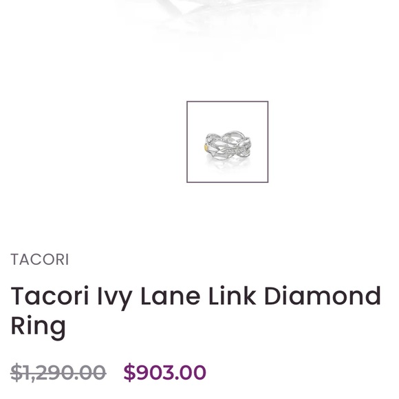 Tacori Ivy Lane Link Diamond Ring - Picture 9 of 11